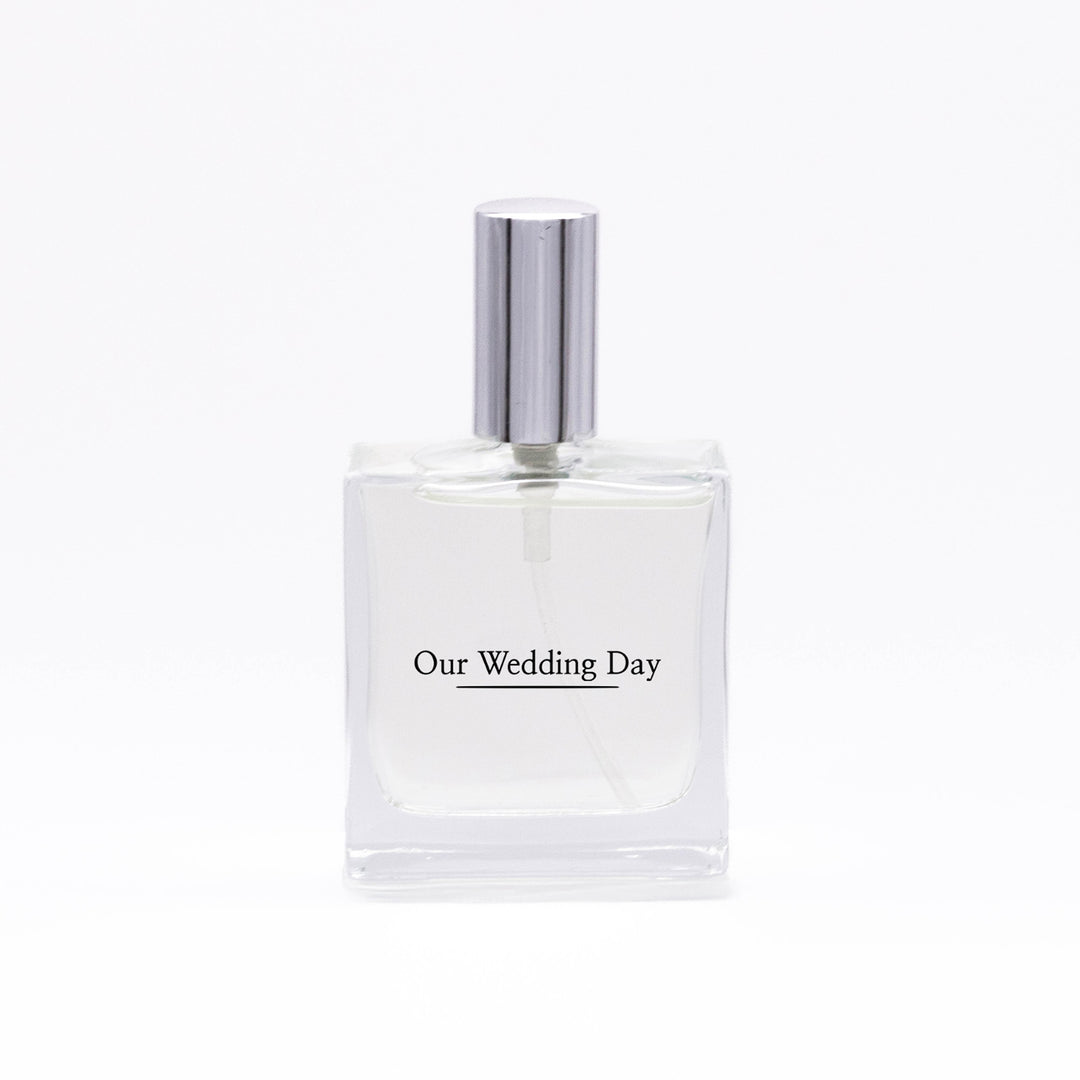 Our Wedding Day Cologne + Bottle